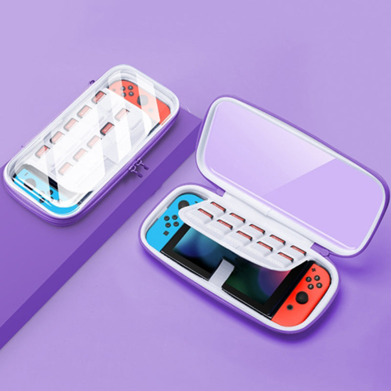For Nintendo Switch / Switch OLED Game Console Ultralight Shockproof PC+EVA Protective Cover Clear Protective Case