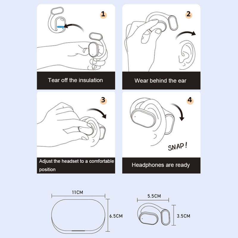 XG33 OWS Bluetooth 5.3 Headphones Bone Conduction Wireless Earphones with Digital Display