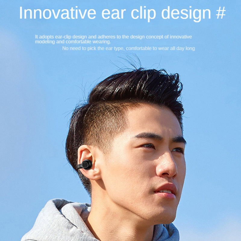 Z28 Bluetooth 5.3 Clip-on Single Ear Headphone Noise Canceling Wireless EarPhone