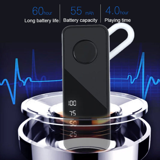 Power Display Wireless Bluetooth Earphone In-ear Single Earbud with Microphone