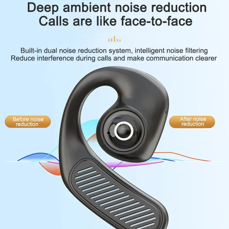 K23 Open Ear Headphone Wireless Air Bone Conduction Earphones TWS Bluetooth 5.3 Ear Clip Earbuds