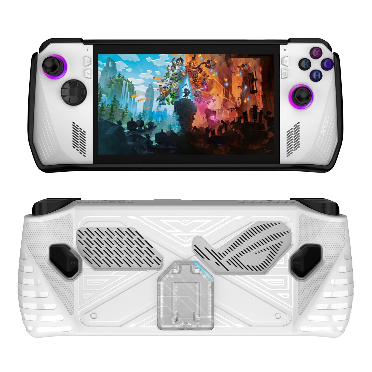 For Asus ROG ALLY Game Console Soft TPU Case Anti-drop Protective Cover with PC Kickstand