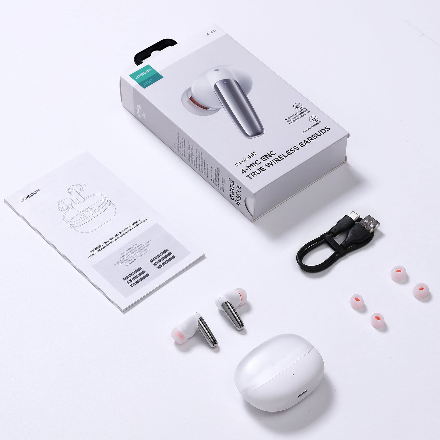 JOYROOM JR-BB1 In-Ear Bluetooth Headphones Subwoofer Wireless Headset IPX4 Waterproof Earbuds