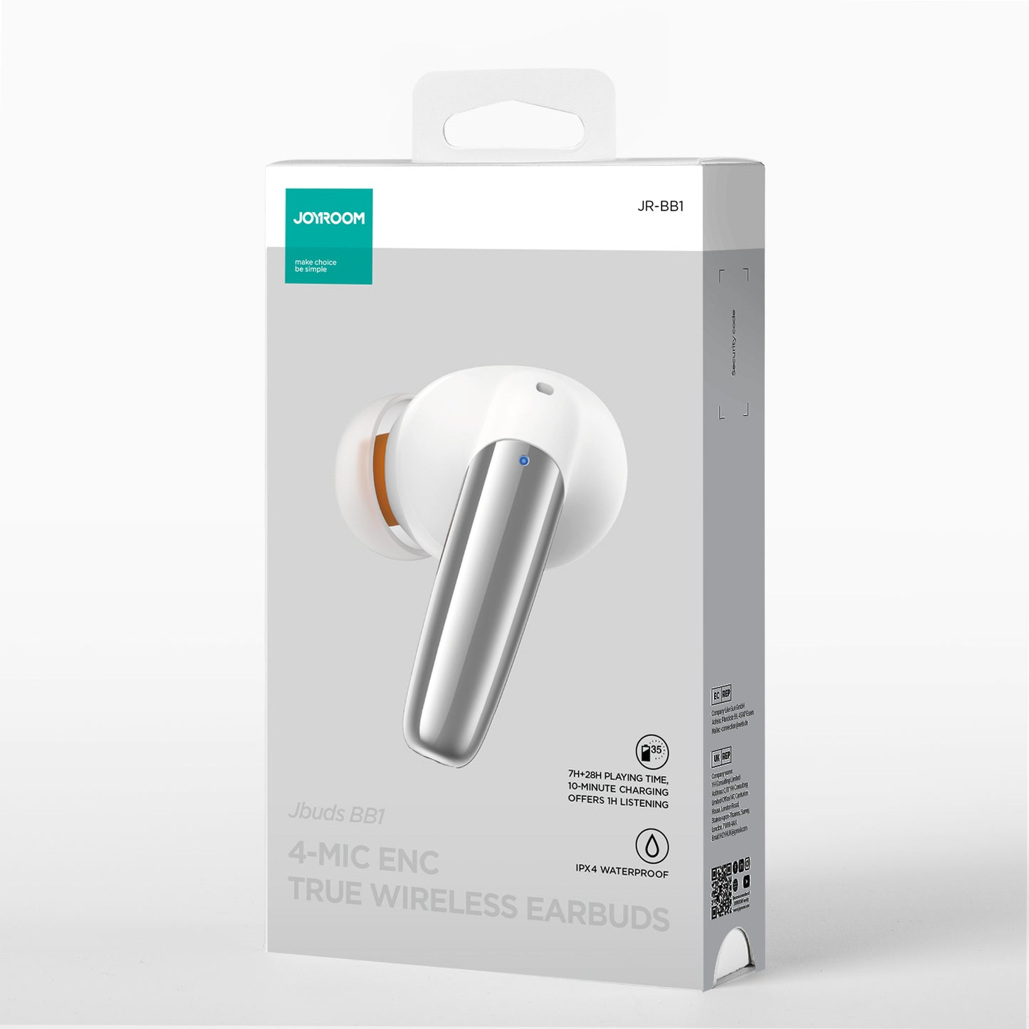 JOYROOM JR-BB1 In-Ear Bluetooth Headphones Subwoofer Wireless Headset IPX4 Waterproof Earbuds
