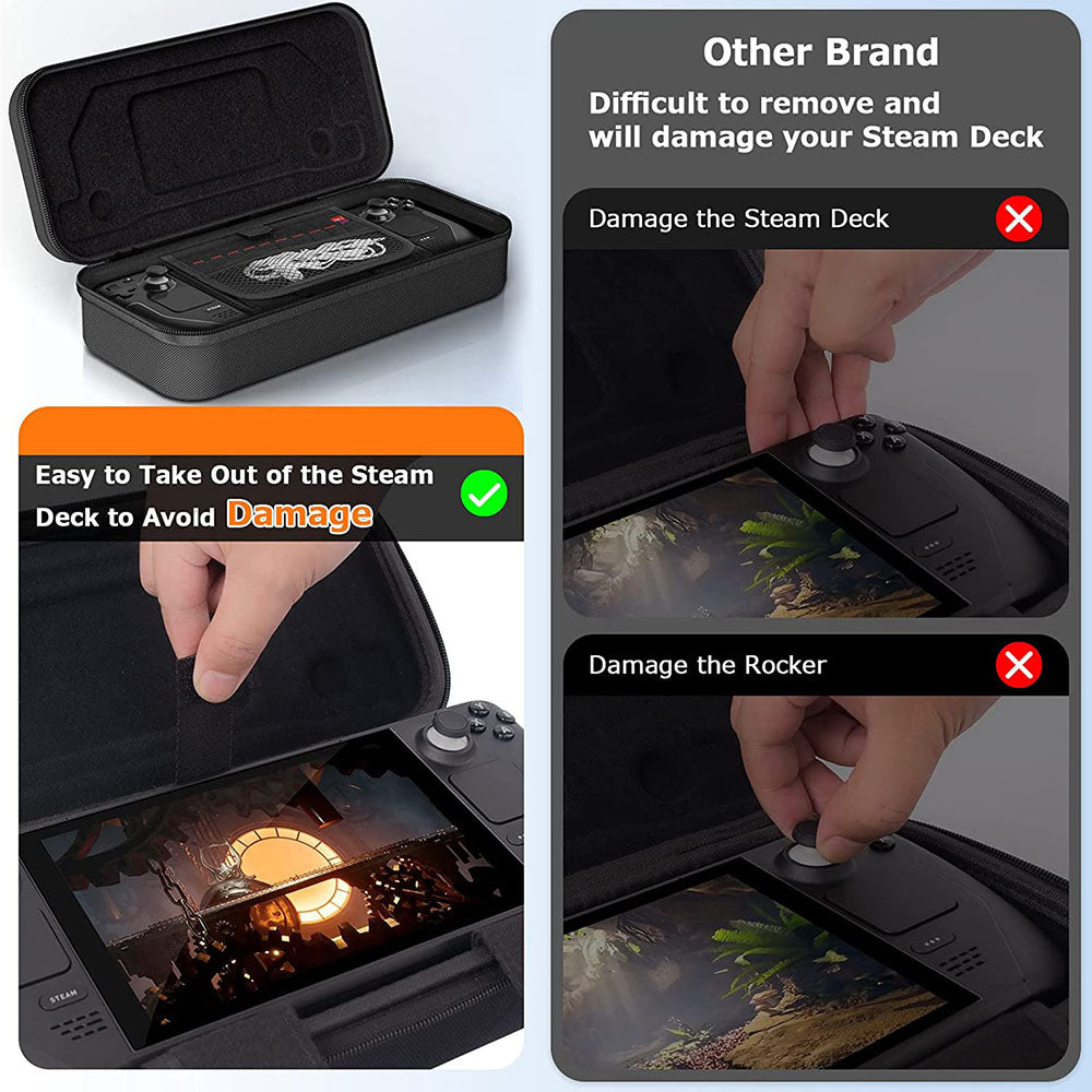 Carrying Case for Steam Deck , Shockproof Hard EVA Nylon Console Games Accessories Storage Box