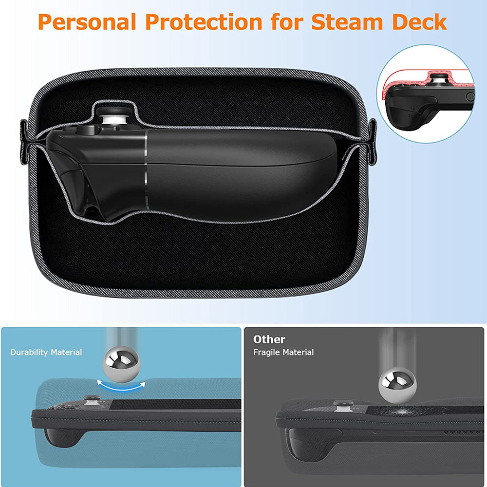 Carrying Case for Steam Deck , Shockproof Hard EVA Nylon Console Games Accessories Storage Box