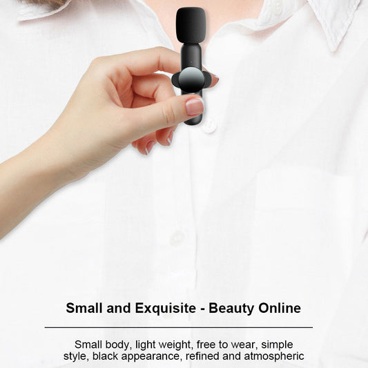 K3 Noise Reduction Collar Clip Microphone Type-C Mini Wireless Mic for Live Broadcast, 1 Transmitter+2 Receivers