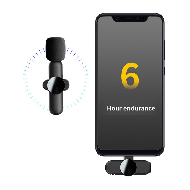 K3 Noise Reduction Collar Clip Microphone Type-C Mini Wireless Mic for Live Broadcast, 1 Transmitter+2 Receivers
