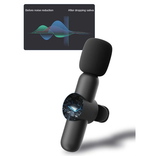 K3 Wireless Lavalier Microphone Portable Mini Lightning Lavalier Mic Set 2 Transmitter + Receiver