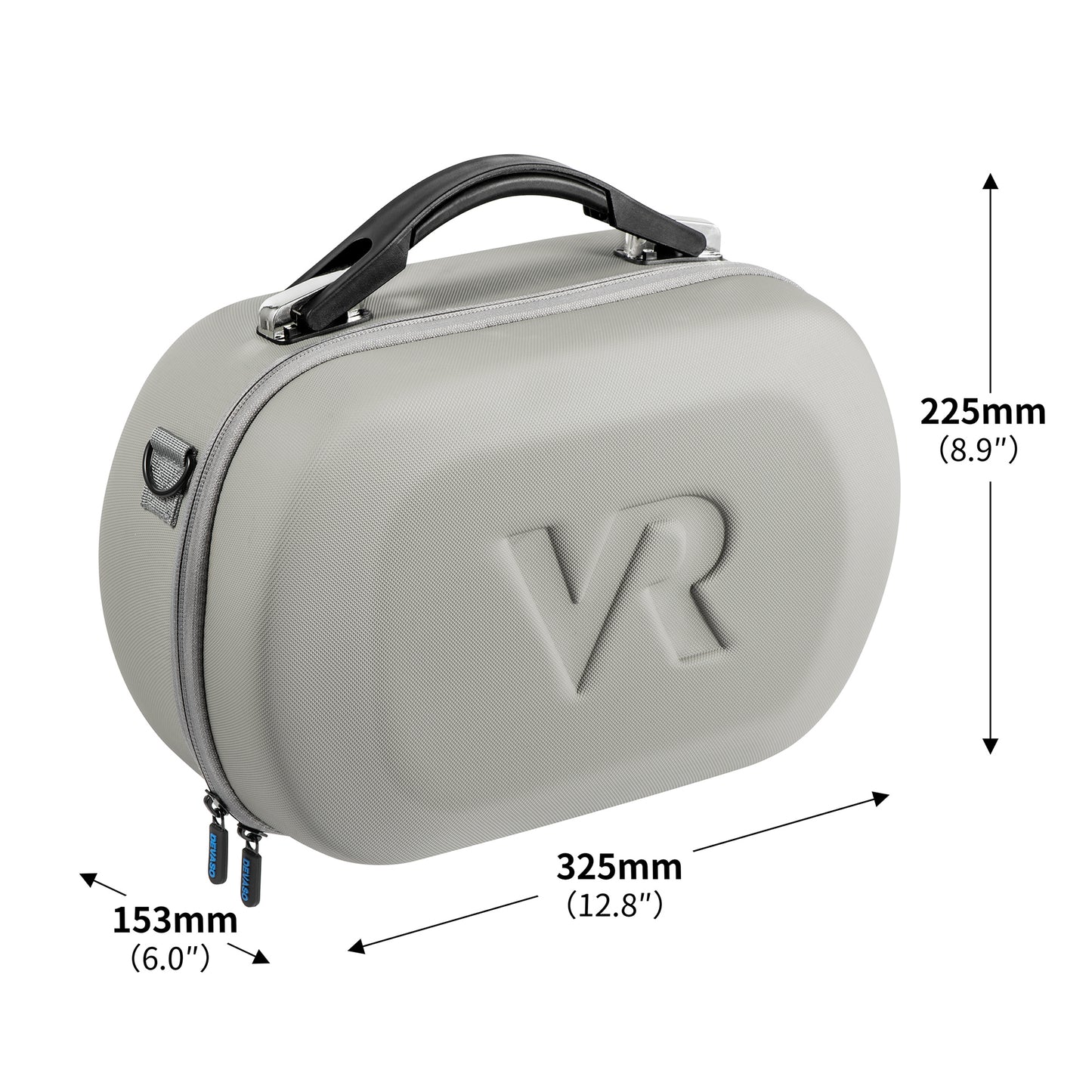 DEVASO For PlayStation VR2 PU Leather Storage Bag VR Glasses Shockproof Tote Crossbody Bag