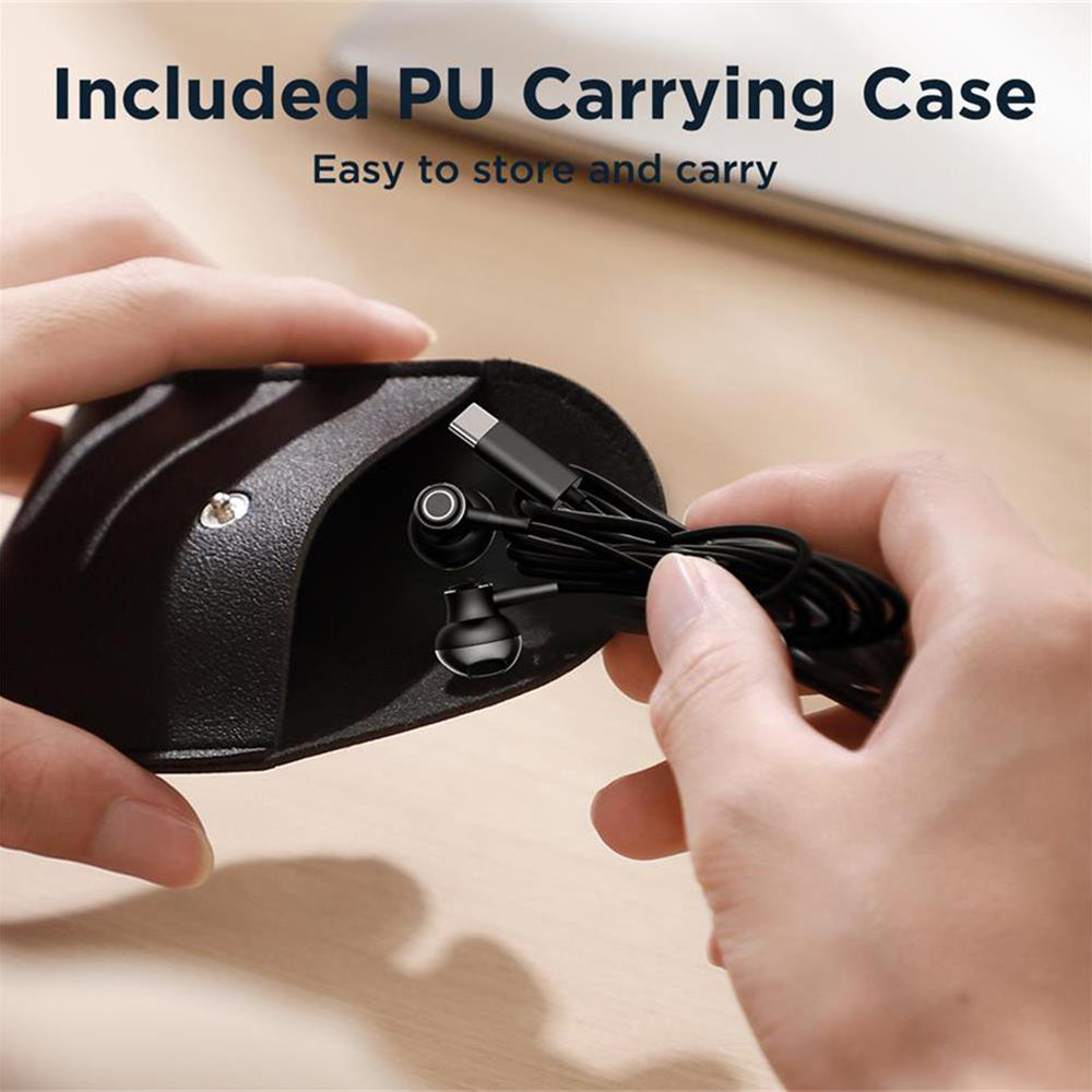 JOYROOM EC07 Type-C Wired Semi-in-ear Earphone TPE+ABS+Metal Wire Control Phone Music Headset