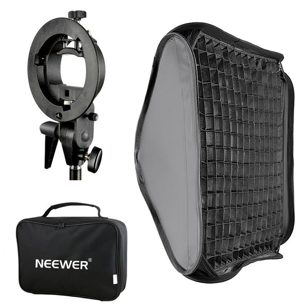NEEWER NW-817 60x60cm Photography Plastic Soft Box Kit with S-Type Mount Holder for Camera Flash Speedlight