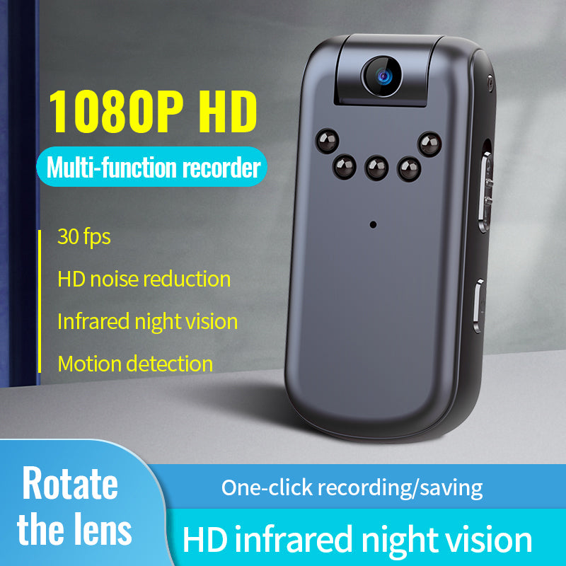 V13 128G 1080P HD Lens Night Vision Voice Recorder Noise Reduction Recording Camcorder with Back Clip
