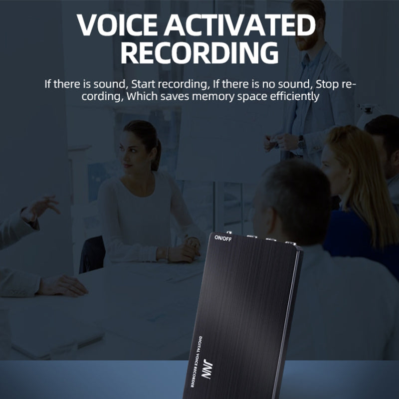 JNN M2 64GB Mini Digital Audio Voice Recorder MP3 Player 192Kbps Recording WAV Aluminum Alloy Sound Recorder