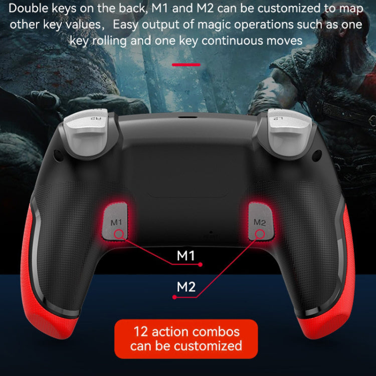 P06 Wireless Game Controller with Six Axis Gyroscope Dual Vibration Gamepad for PS4 / Switch / PC / TV
