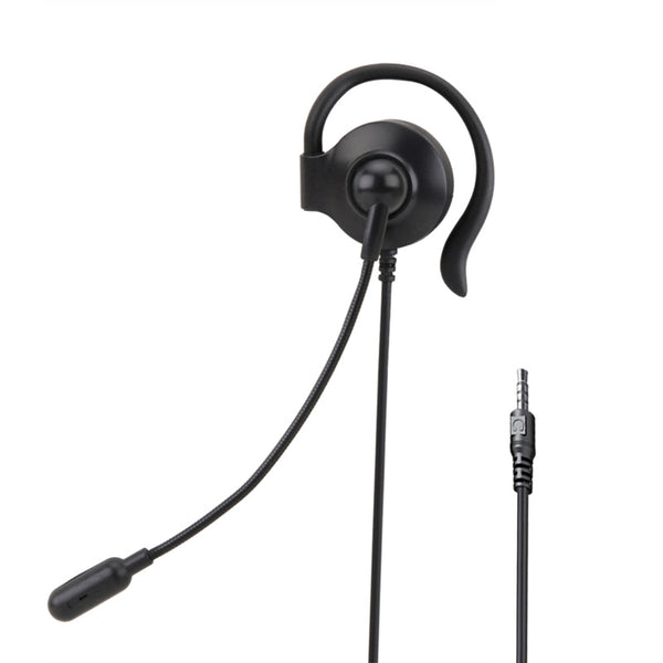 SOYTO SY227 Wired Mono Single Earhook Headset Adjustable Ear Angle Micphone 3.5mm Headphone