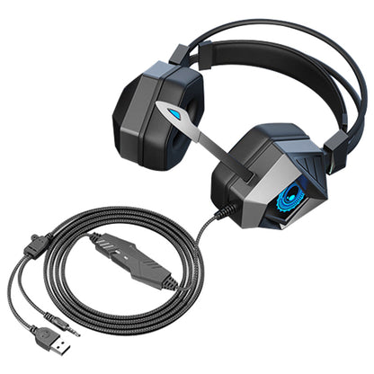 SY-G15 Wired Gaming Headphones HD Microphone HiFi Computer Gamer Lighting Headset