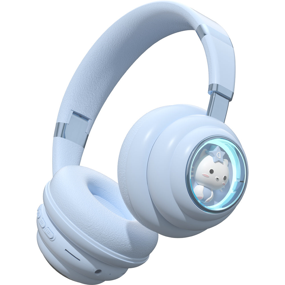 KE-30 Cat Space Capsule Design Wireless Headset RGB Colorful Light Gaming Bluetooth Headphone