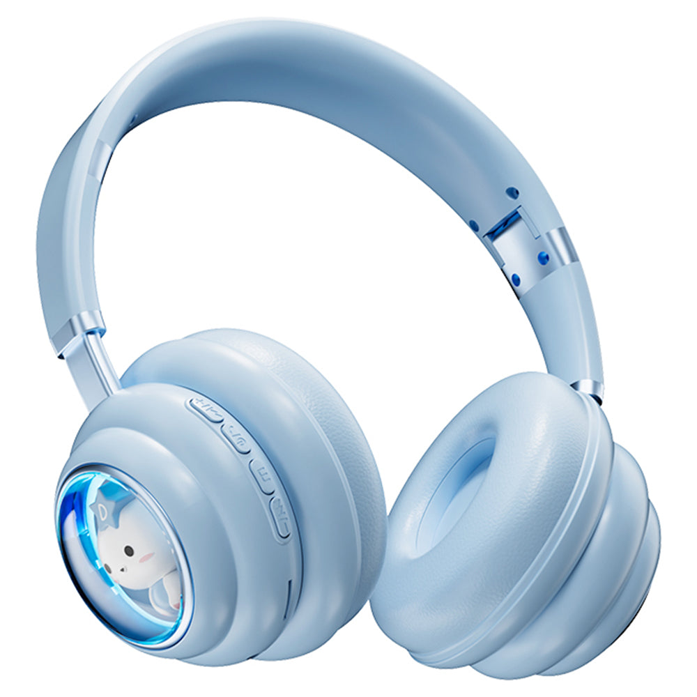 KE-30 Cat Space Capsule Design Wireless Headset RGB Colorful Light Gaming Bluetooth Headphone