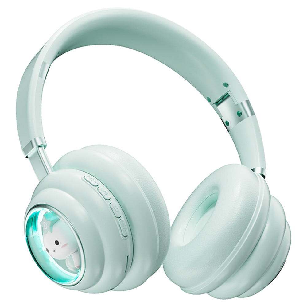 KE-30 Cat Space Capsule Design Wireless Headset RGB Colorful Light Gaming Bluetooth Headphone