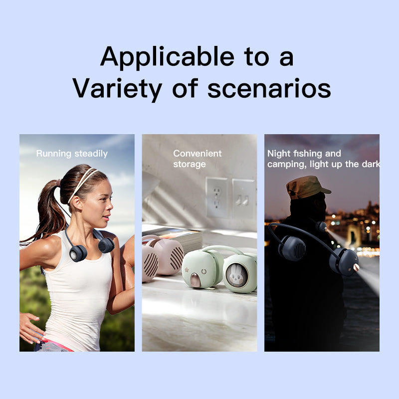T5 Mini Size Neck Hanging Bluetooth Speaker Neckband Portable Wireless HiFi Sound Subwoofer with LED Light