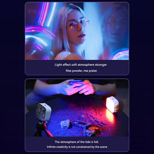 XIAOMIYOUPIN FUNSNAP Portable Pocket Full Color RGB LED Camera Lamp Live Video Photography Fill Light