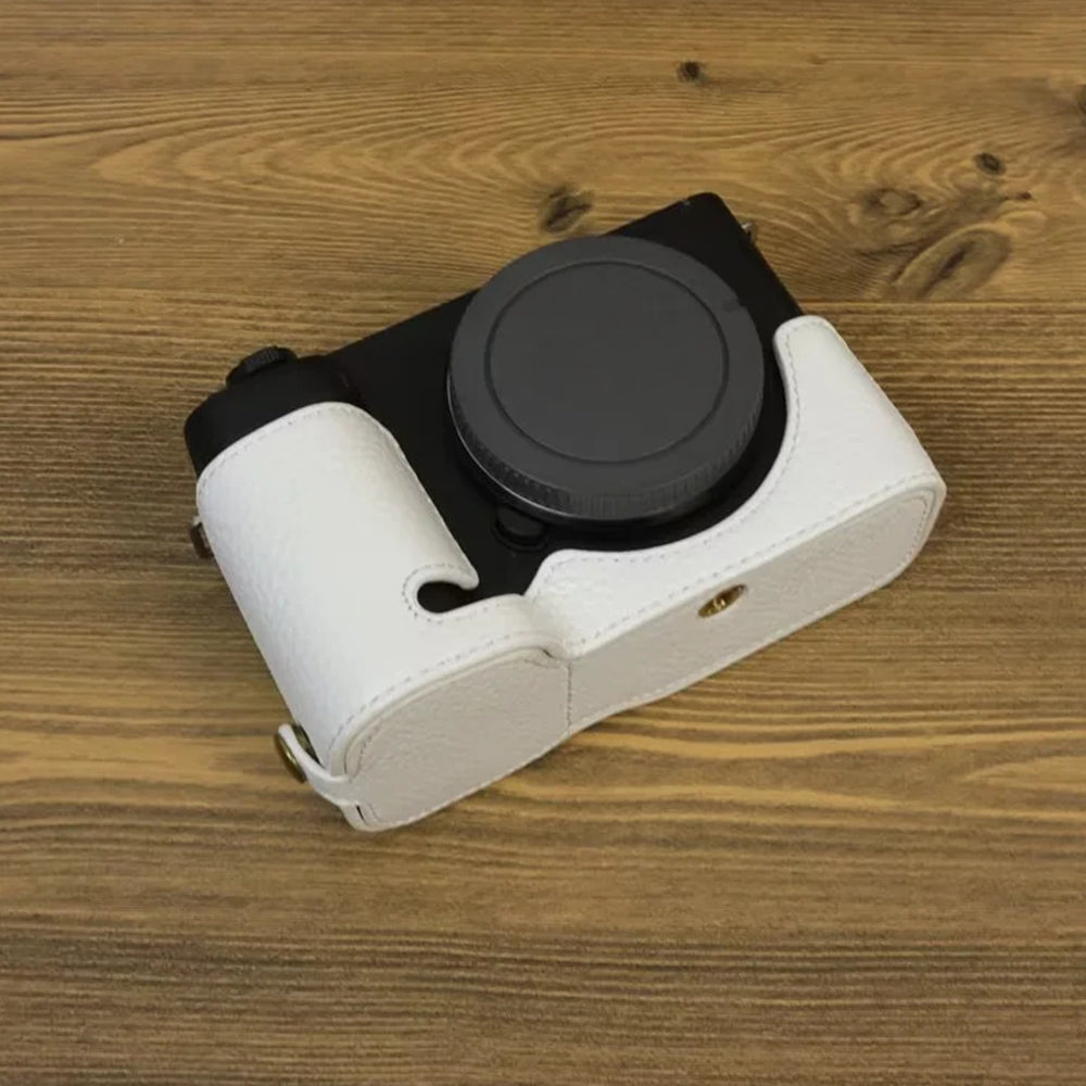 For Sony ZV-E1 Half Body Cover Genuine Cow Leather Camera Bottom Case with Battery Opening