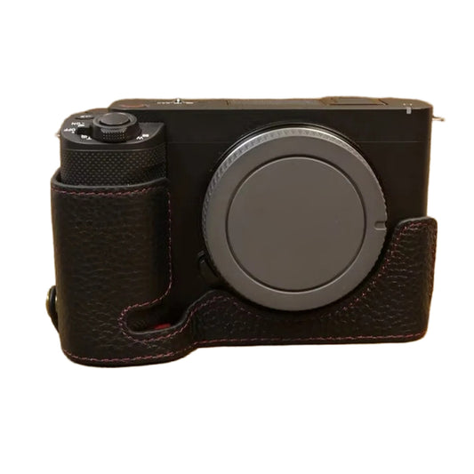 For Sony ZV-E1 Half Body Cover Genuine Cow Leather Camera Bottom Case with Battery Opening