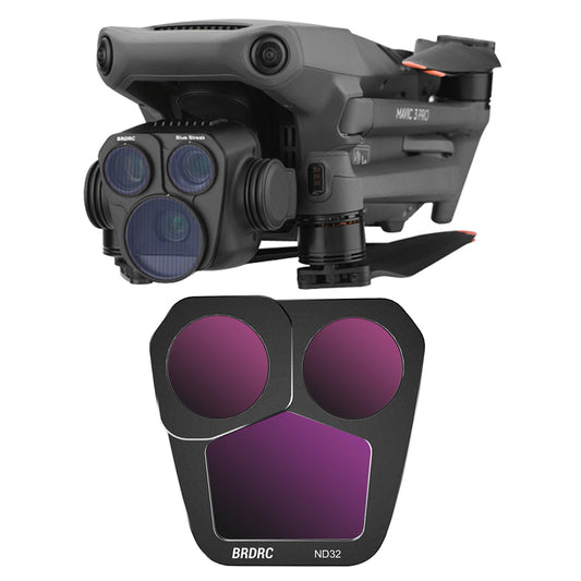 BRDRC For DJI Mavic 3 Pro Multi-layer Nano-coating Optical Glass Filter with Aluminium Frame