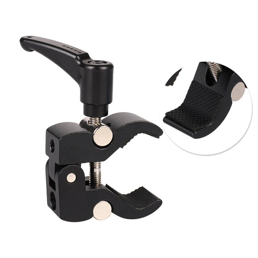 J025 Crab Clamp Super Clamp with 1 / 4 3 / 8 Thread for DSLR Rig LCD Monitor LED Light Tripod Magic Arm