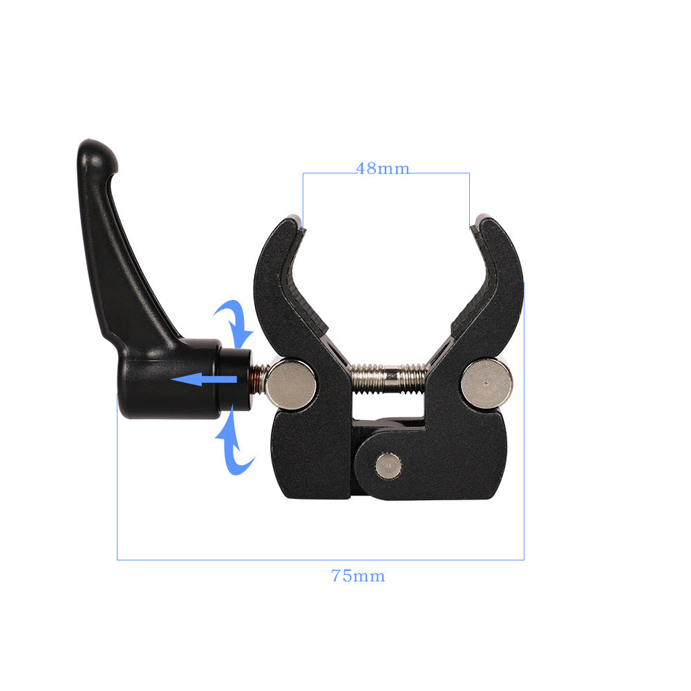 J025 Crab Clamp Super Clamp with 1 / 4 3 / 8 Thread for DSLR Rig LCD Monitor LED Light Tripod Magic Arm
