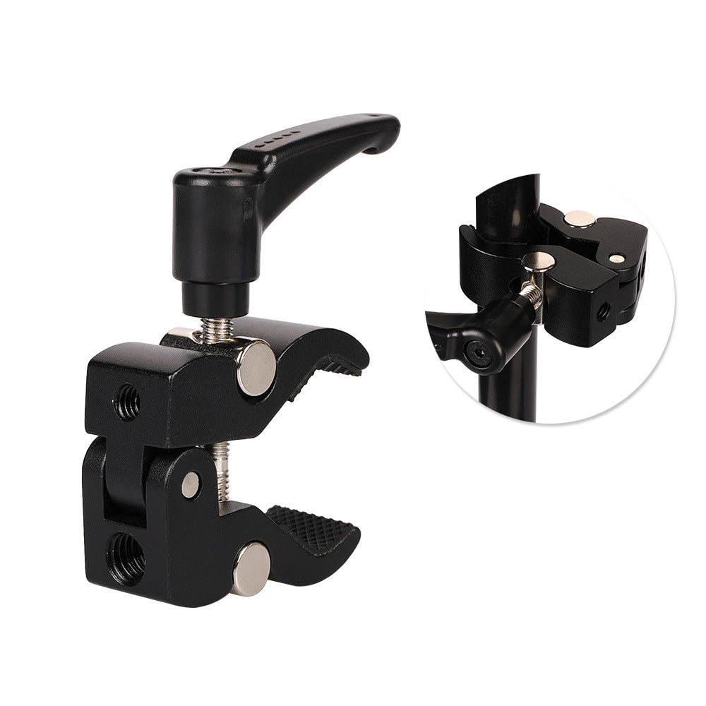 J025 Crab Clamp Super Clamp with 1 / 4 3 / 8 Thread for DSLR Rig LCD Monitor LED Light Tripod Magic Arm