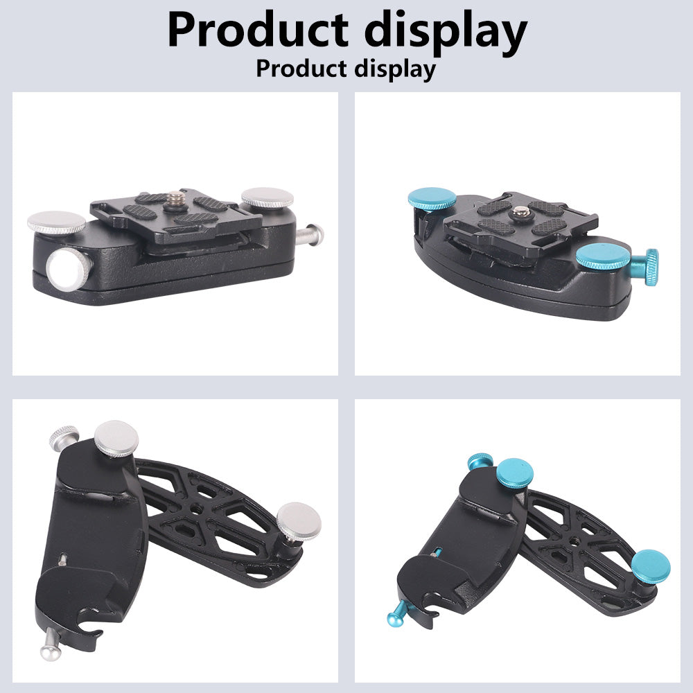 Z026 Aluminum Alloy 1 / 4 Screw Quick Release Plate Backpack Belt DSLR Camera Mount Buckle