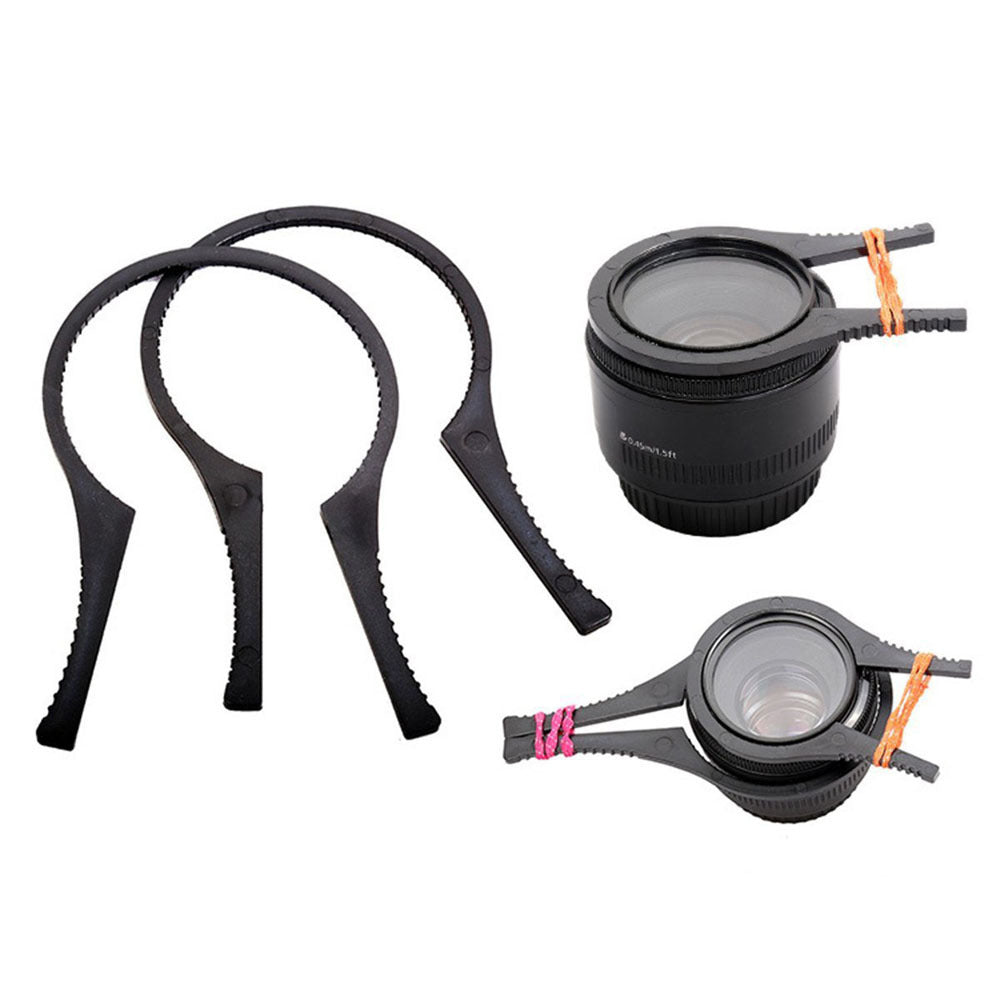 LJ1173 2Pcs for 48mm-58mm Caliber Lens Filter Wrench Plastic Removal Tool Camera UV Lens Filter Clamps