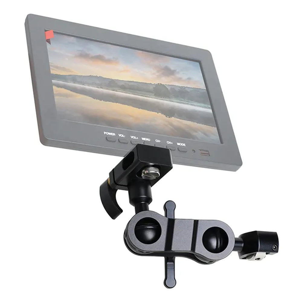 H029 Multi-Functional Rotating Ball Mount Adapter LED Monitor Clip Magic Arm 1 / 4 to 15mm Tube Converter Camera Accessories