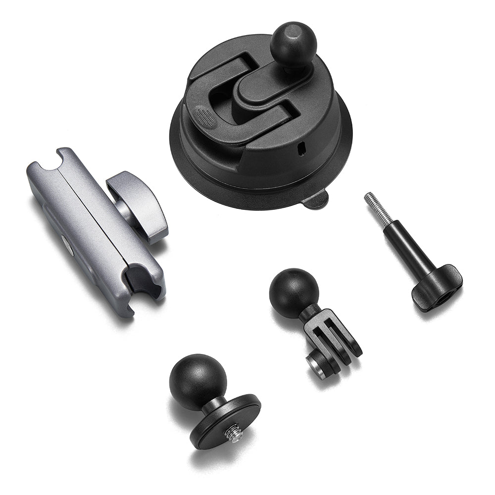 For GoPro Action Camera Car Mount Sucker Bracket Aluminum Alloy + Nylon Camera Phone Holder Stand