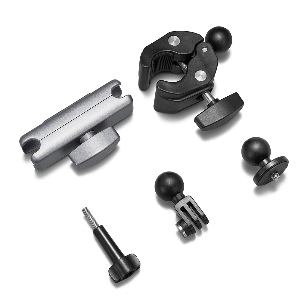 Motorcycle Handlebar Bike Mount Clamp Clip Aluminum Alloy Nylon Camera Holder for GoPro Hero 10 9 / Insta360 /