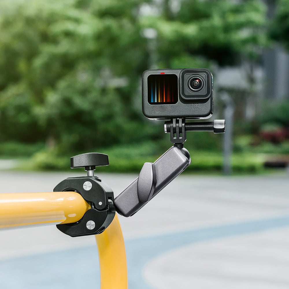 Motorcycle Handlebar Bike Mount Clamp Clip Aluminum Alloy Nylon Camera Holder for GoPro Hero 10 9 / Insta360 /