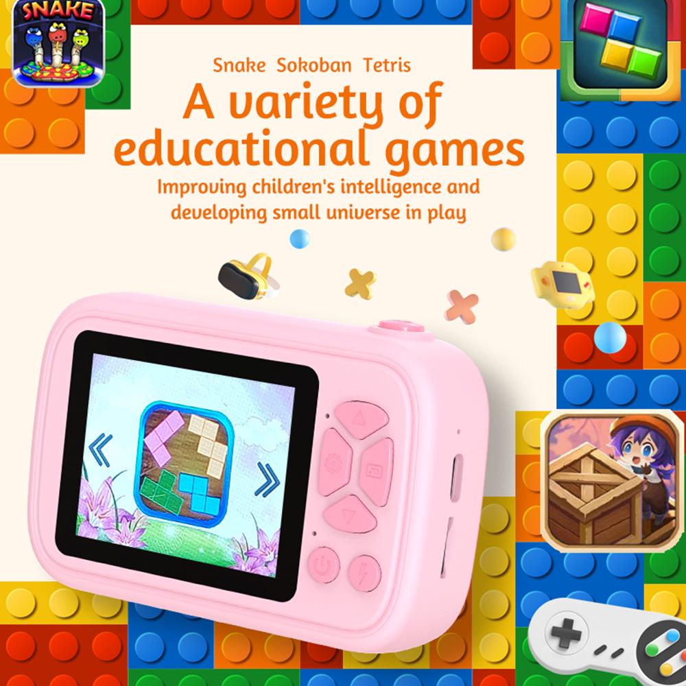 H19 2.4 inch Screen Children Camera 180-Degree Flip Camera Len with Tripod, Support 32G Memory Card