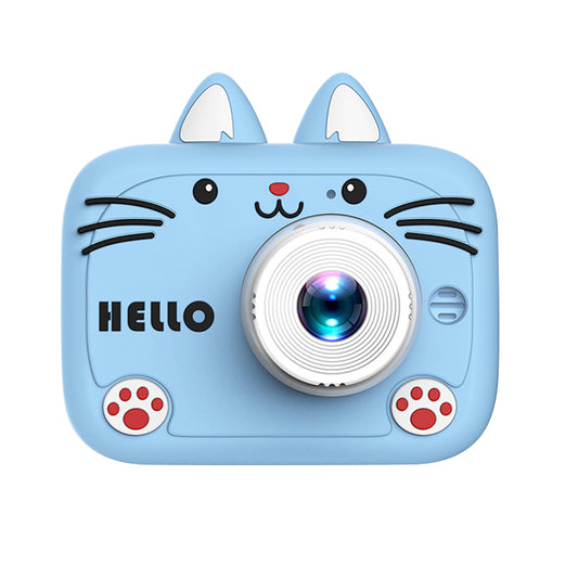 Cartoon Cat Shape Photo Video Kids Digital Camera 2.0-inch IPS Screen HD Dual Camera