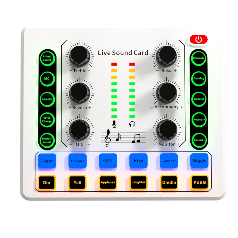 M8 Live Sound Card Wireless Bluetooth-compatible Sound Board Mixer for Live Broadcast Home KTV