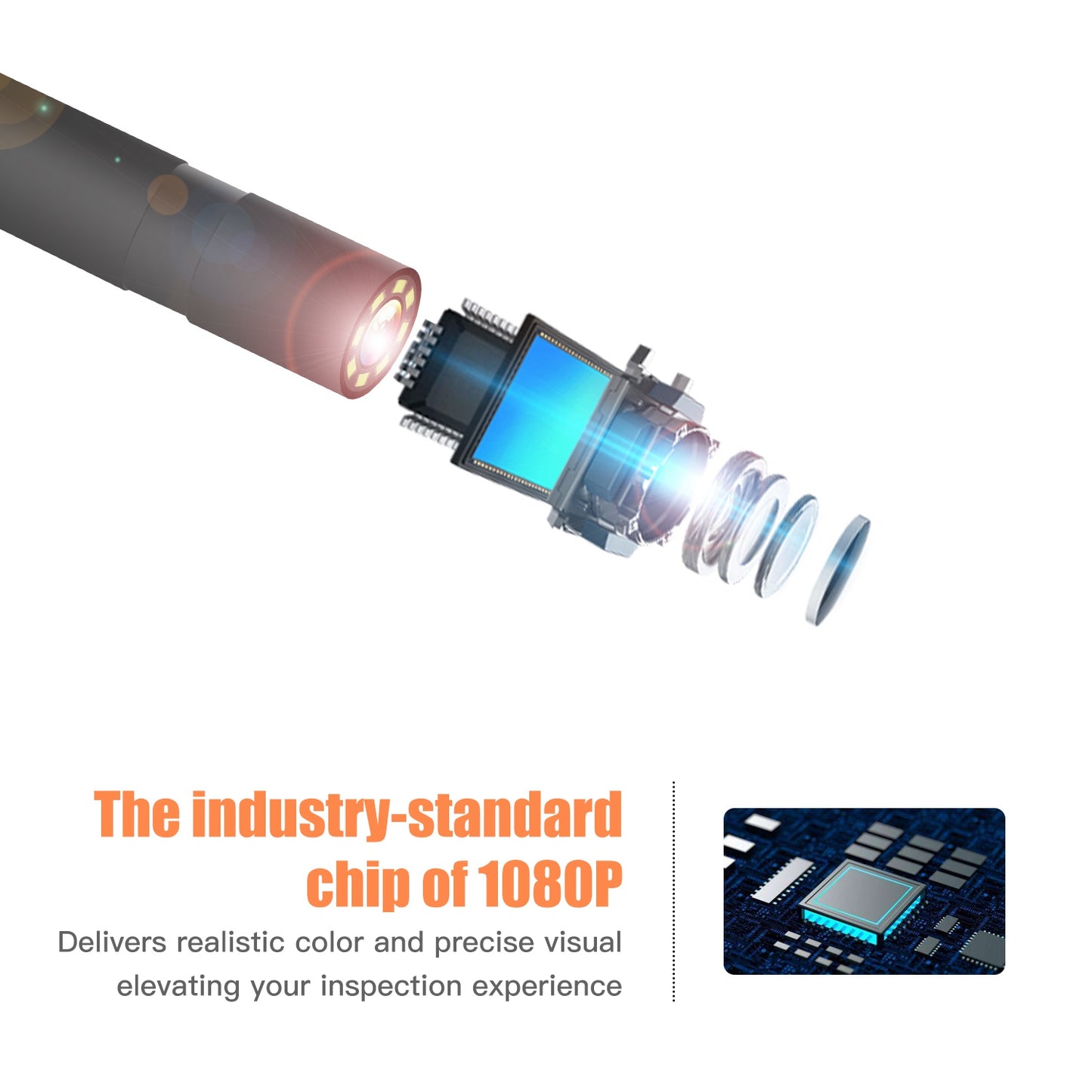 B315 7m Wire 6+1 LED 8mm Dual Lens HD Industrial Borescope 4.3-inch Screen Endoscope Inspection Camera