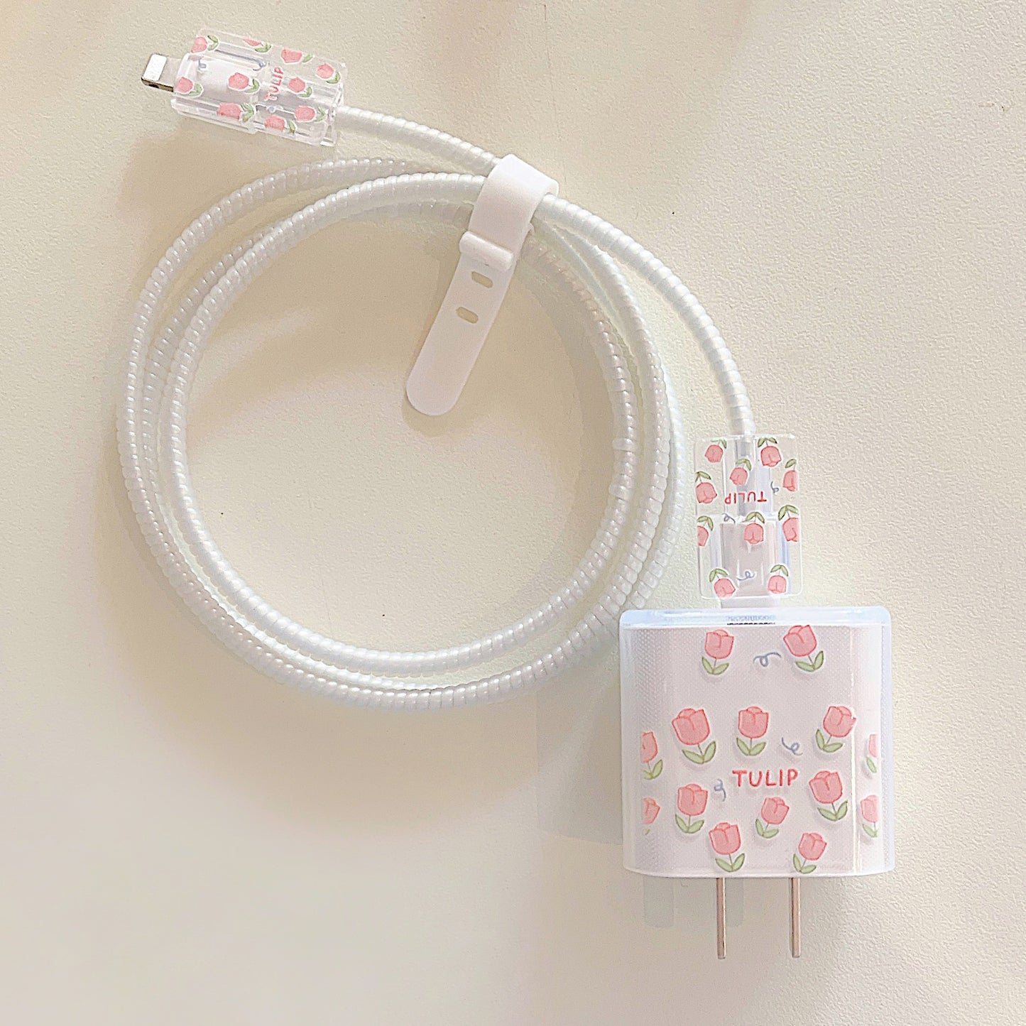Transparent TPU Case for iPhone 18W / 20W Charger Adapter Protector Set with Charging Cable Connector Cover