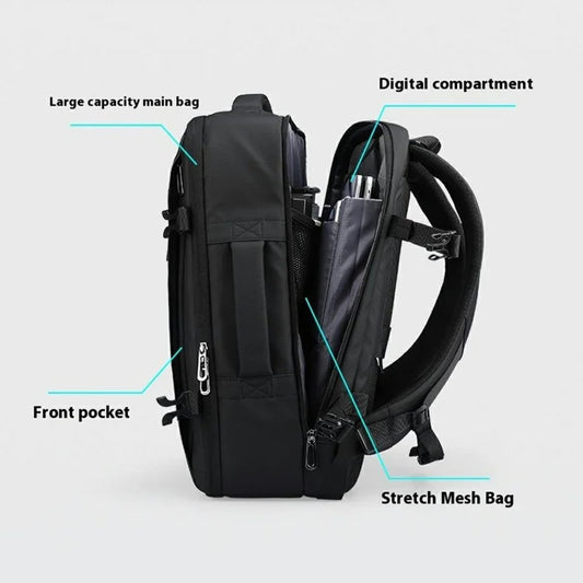 MARK RYDEN MR9299 Men Travel Backpack Oxford Cloth Vacuum Compression Dual Shoulder Bag, without Air Pump