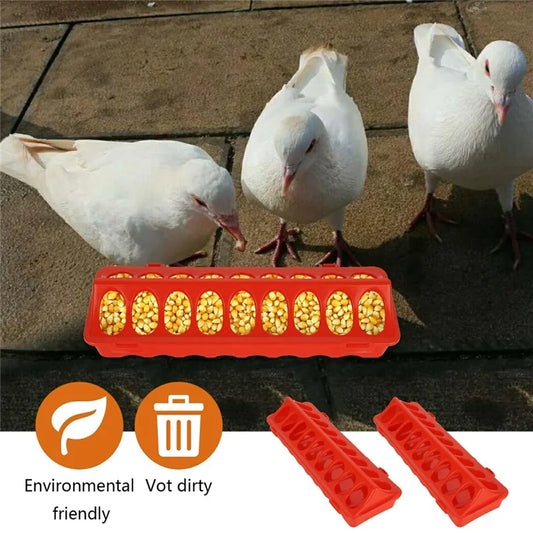 Flip Top Poultry Feeder 18 Holes Plastic Feeding Tray for Chicken Duckling Bird
