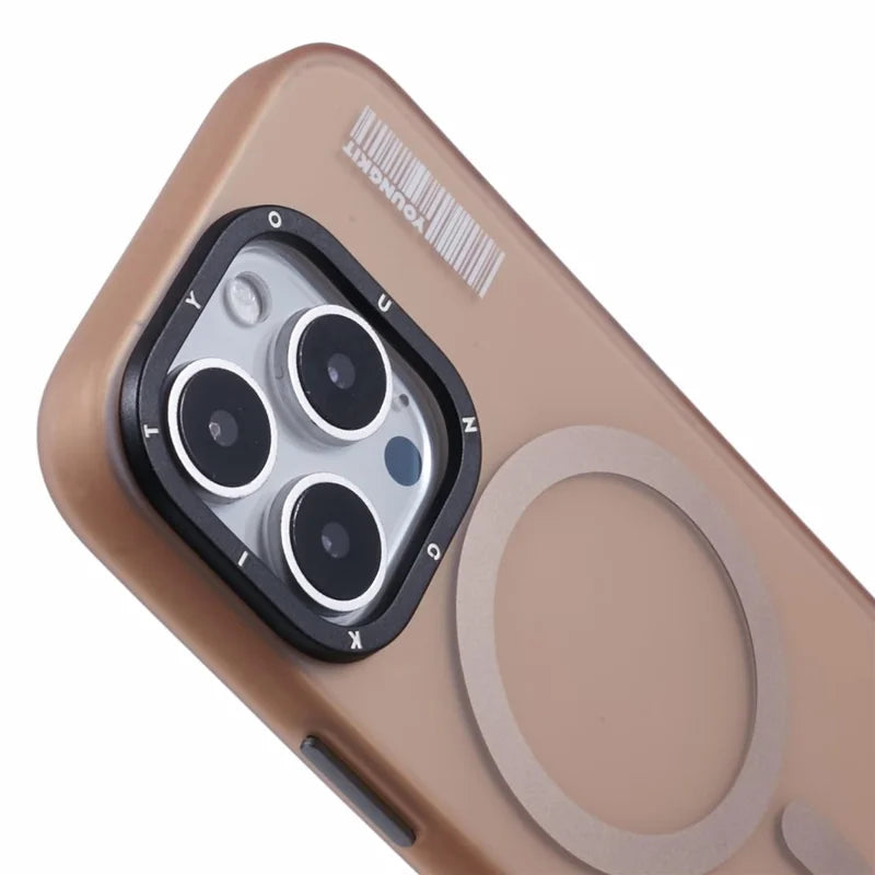 YOUNGKIT For iPhone 16 Pro Max Case Compatible with MagSafe PET+TPU Matte Back Phone Cover