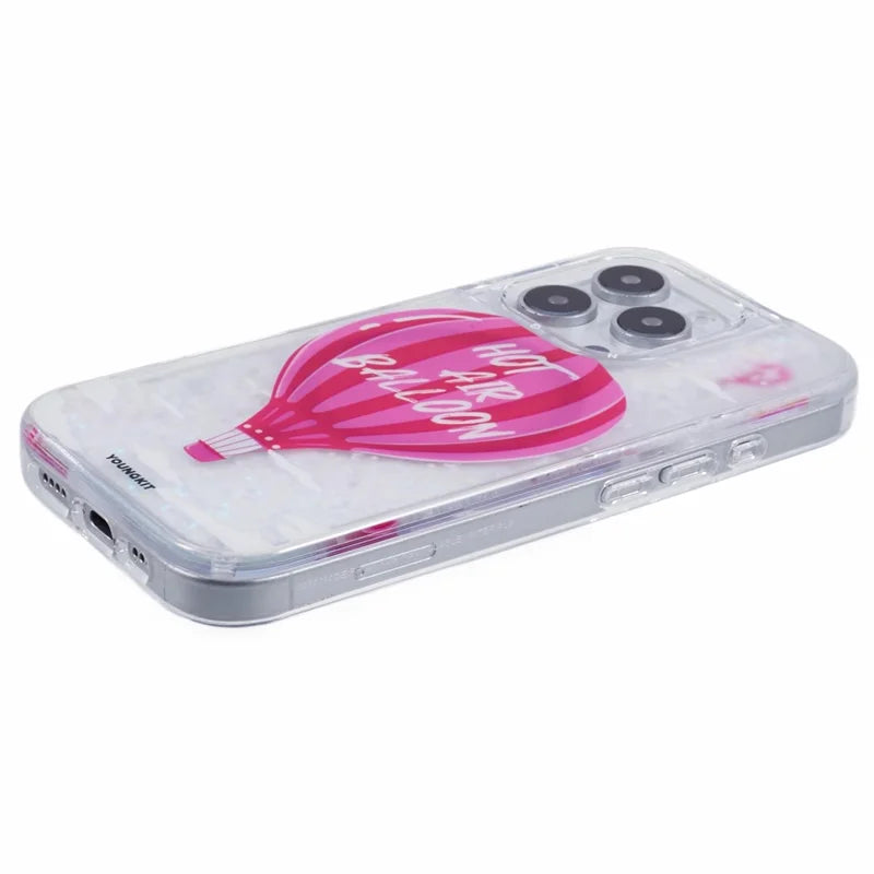 YOUNGKIT For iPhone 16 Pro Max Case Compatible with MagSafe Waterfall Quicksand PC+TPU Phone Cover