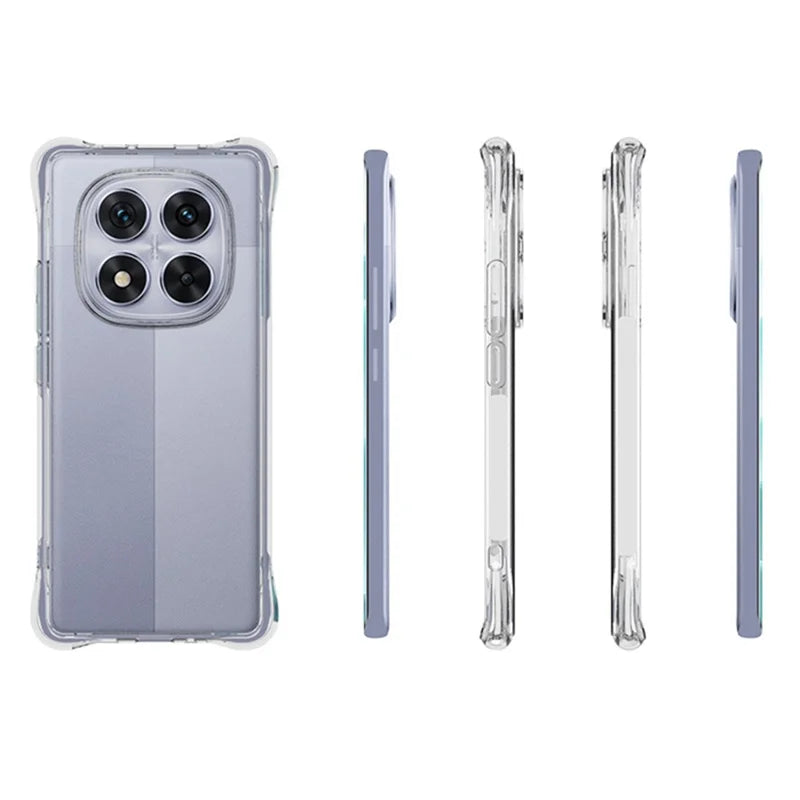 For Xiaomi Redmi Note 14 Pro 5G / Poco X7 5G TPU Phone Case Non-Slip Transparent Mobile Phone Cover