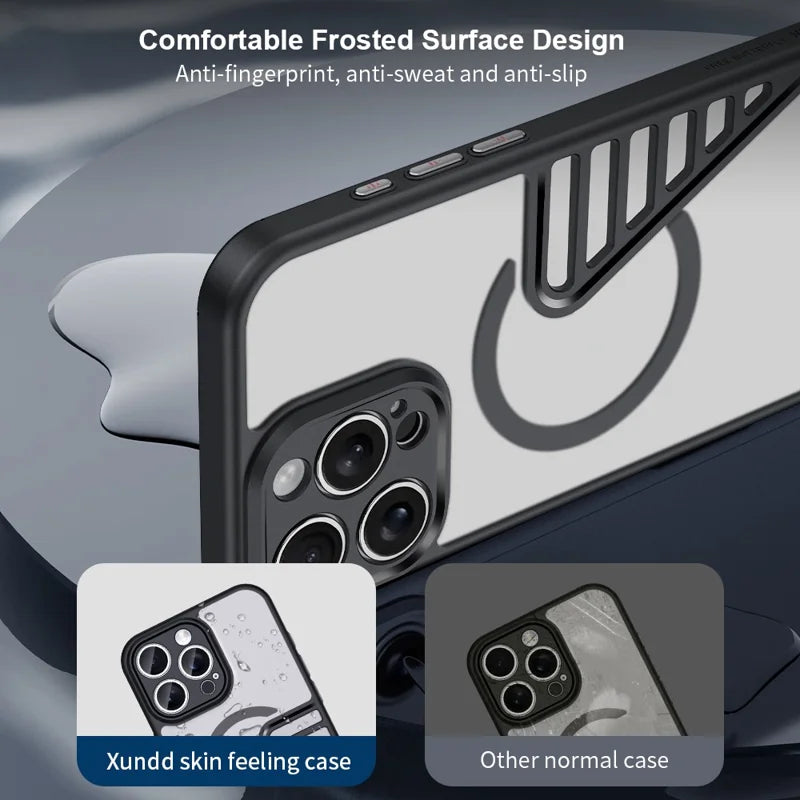 XUNDD XDD-0007 For iPhone 16 Pro Case Compatible with MagSafe TPU+PC Matte Phone Cover