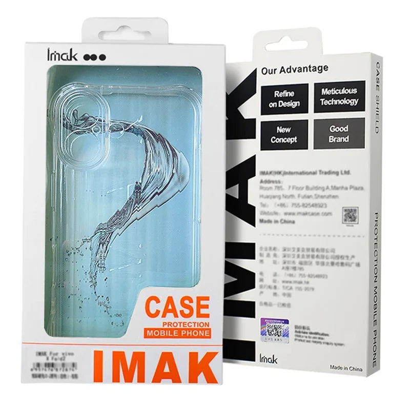 IMAK For iPhone 16 Pro Max Clear Case Compatible with MagSafe Shockproof PC+TPU Phone Cover
